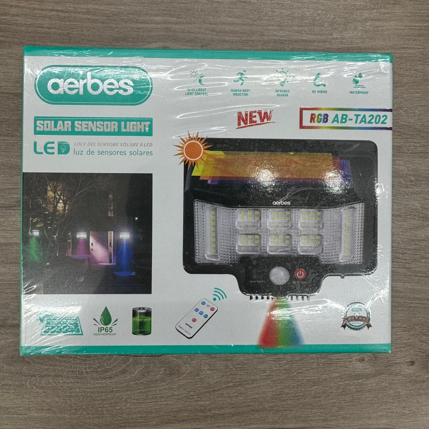 Luz solar con sensor multicolor