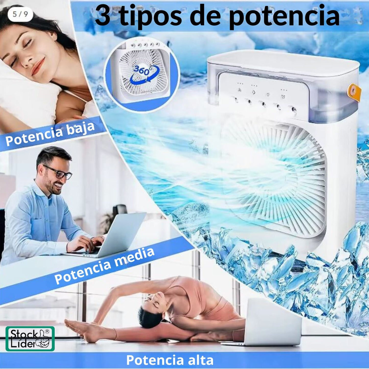 Ventilador enfriador de aire + caja