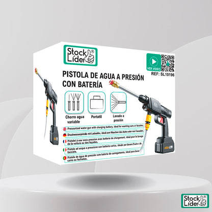 Pistola de agua a presión con batería