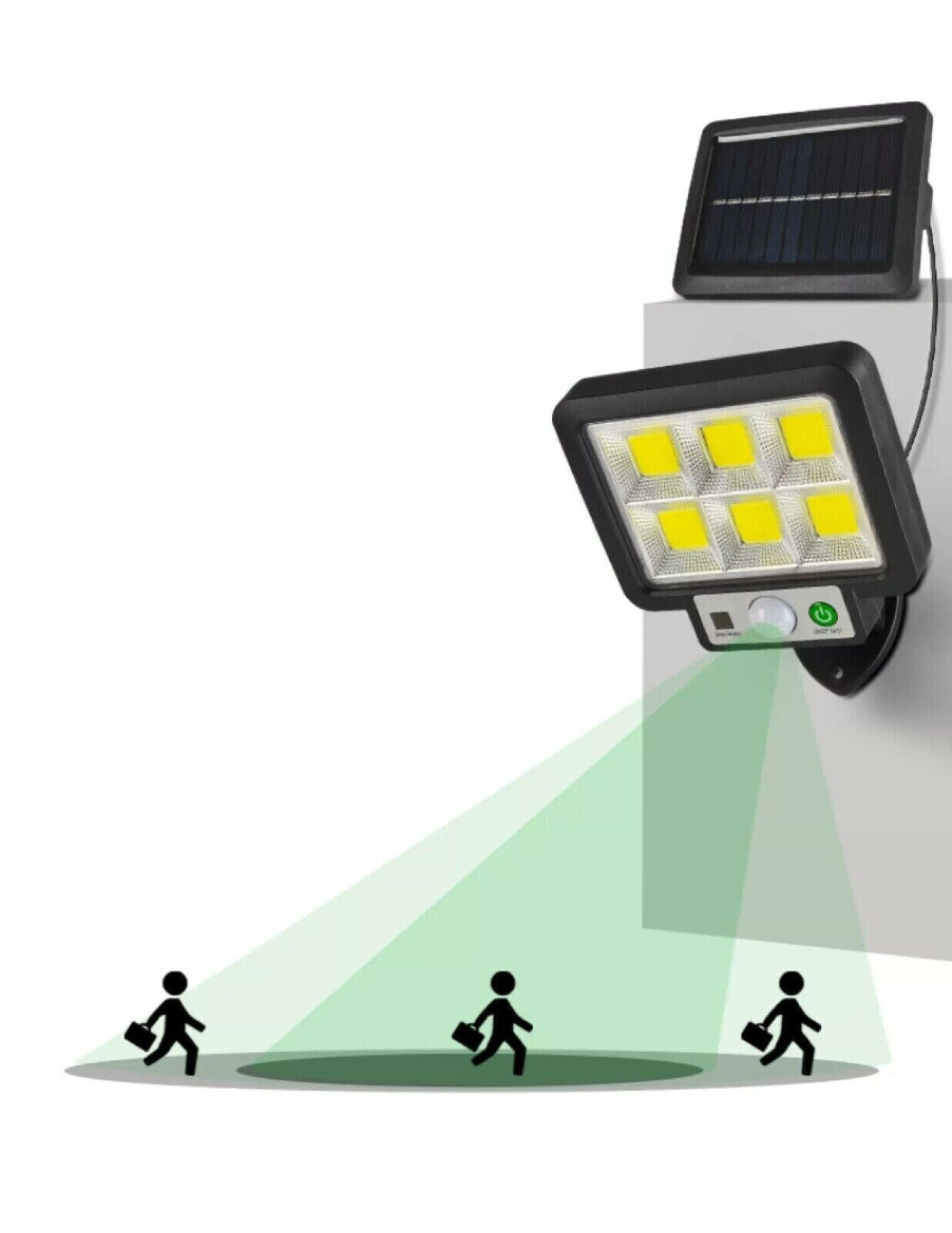 FOCO SOLAR CON SENSOR 160COB IP65 CON MANDO