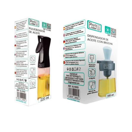 PACK Pulverizador de aceite y Bote aceite con brocha