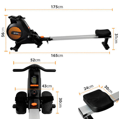 Máquina Remo Trainer IMPULSE Resistencia Magnética Plegable Fitness En Casa. Gridinlux