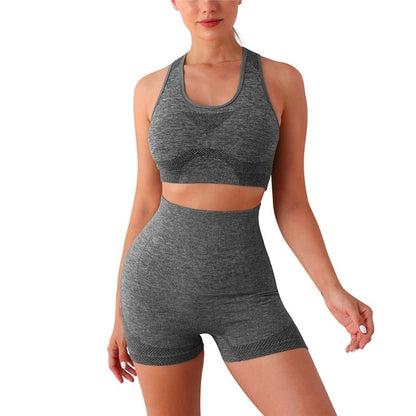 Conjunto deportivo mujer 2pcs gris - talla unica