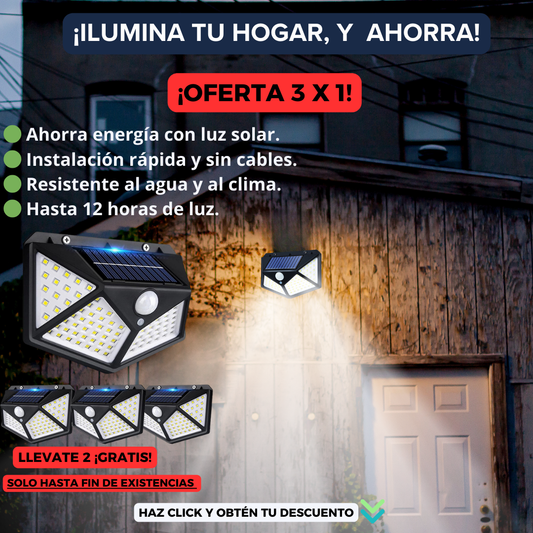 Lámpara solar 100LED